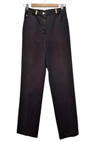 St. John Vintage Y2K Sport Chocolate Brown Stretch Twill High Rise Pant Size 4