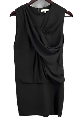 IRO Black Dress Draped Blousy Top with Fitted Skirt Bredy Style FR 34 / US XS