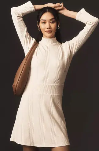 Maeve BY ANTHROPOLOGIE Strong Shoulder Mini Sweater Dress