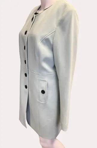 Karl Lagerfeld Women's Baby Blue Button up Jacket Coat Size 10 SKU 6039