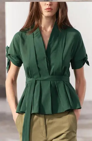 ZARA Pleated Blouse