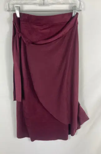 Solemio NWT Maroon Wrap Skirt Suede Size Medium