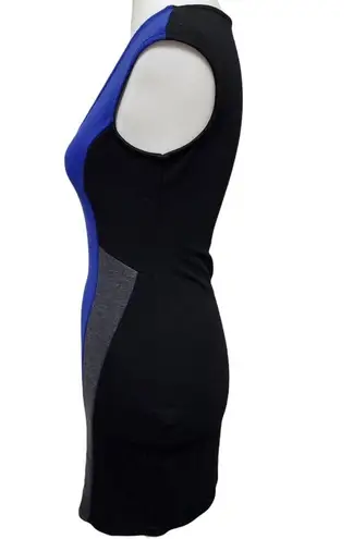 Soprano  black blue colorblock bodycon dress size medium