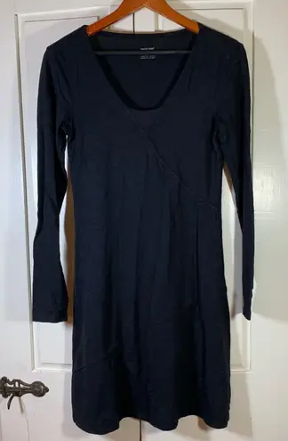 Horny Toad Long Sleeve Dress Small Black Tencel Organic Cotton Blend Minimalist