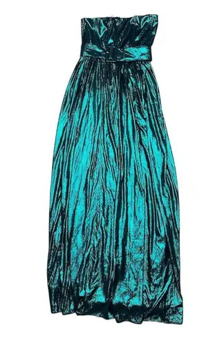 NWT Retrofete Jaden Strapless Belted Long Dress Green Women's Formal S