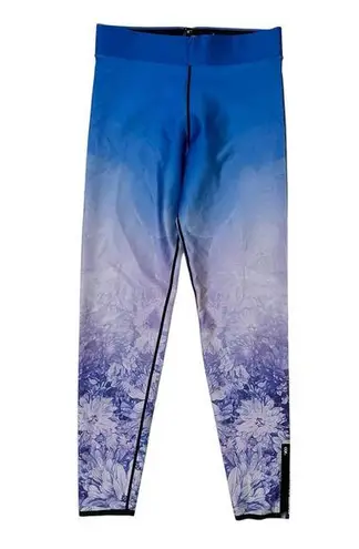 Ultracor Womens Size Medium Blue Ombré Floral Leggings NWOT $208