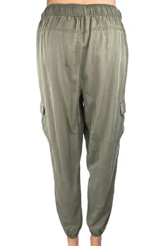 Rachel Roy Women's Olive Green Elastic Waist Cargo Jogger Trousers Pants Size S