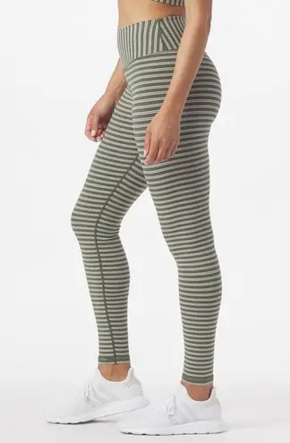 Glyder Sultry Legging in Moss & Oatmilk Stripe