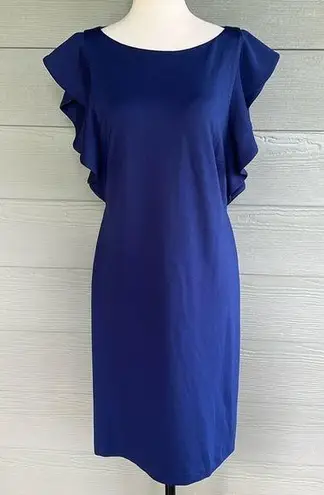 H by Halston Ponte Knit Flutter Sleeve Dress