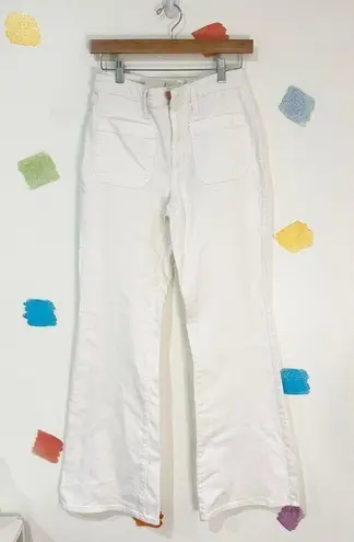 Universal Threads 6 Universal Thread  White High Rise Flare Jeans