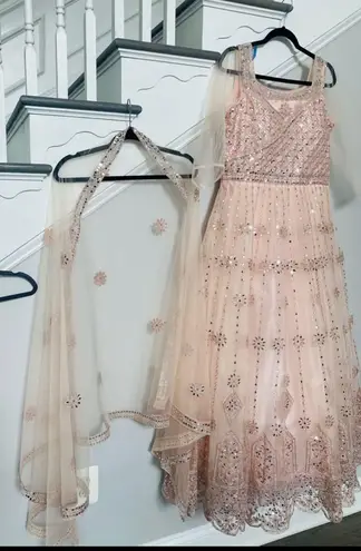 New Pakistani Indian Bridal Gown Pink Size M