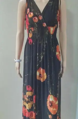 Carmen Marc Valvo - Floral Sleeveless Maxi Dress Sz