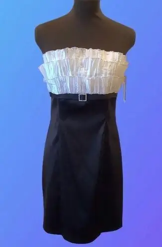 Roberta Warren Cocktail Black &White Y2K Party Dress 9/10 Size 8