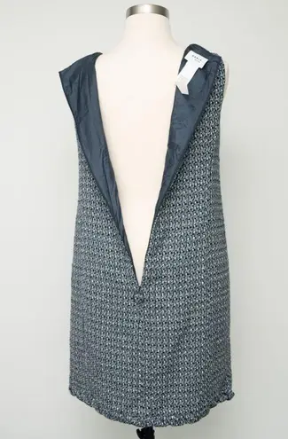 Akris Punto . Sleeveless Denim Tweed Shift Dress.