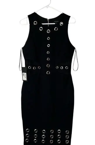 Marciano NWT. Black Grommet Midi Dress