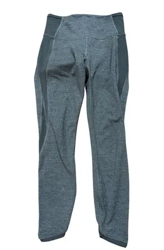 Lululemon  Hit It Crop High Rise 7/8 Length Gray Leggings Cropped T60416 Sz 6