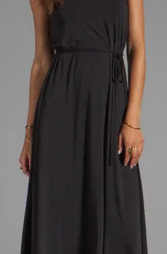 Krisa NWT Revolve Tube Strapless Silk Black Maxi Dress Size Large Formal Dressy