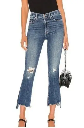 Mother The Insider Crop Step Chew Jeans Dancing On Coals Blue 24