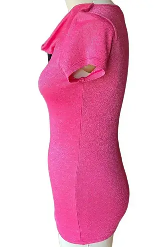 Michael Stars Ultimate Fitted Metallic Pink Cowl Neck Top by  ~ Women's Size OS