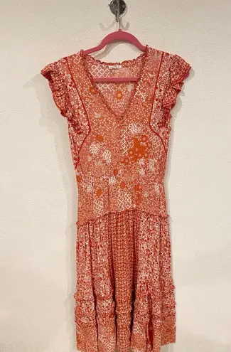 Poupette St. Barth Poupette St Barths Paulina Floral Printed Midi Dress Size Large EUC