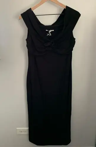 Reformation Large NWOT Fiorello Black Midi Dress