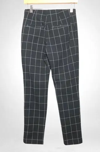 A New Day : High Waist Skinny Ankle Pants, Navy & White Windowpane Pattern, Sz 2