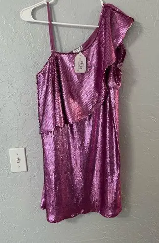 TCEC Pink One Shoulder Dress NEW WITH TAGS