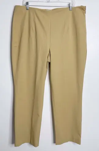 L.L. Bean Women's Casual Pants In Tan Size 20 Regular Career Wear Workwear Brown