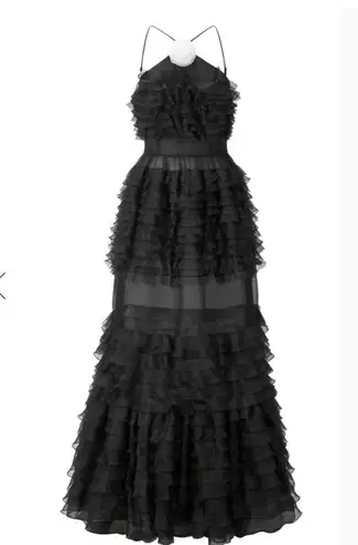 STAUD Florian Ruffled Gown Dress