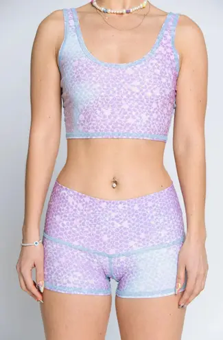 Teeki - Mermaid Fairy Queen Lavender Sun Short Bike Athletic Gym CrossFit Yoga