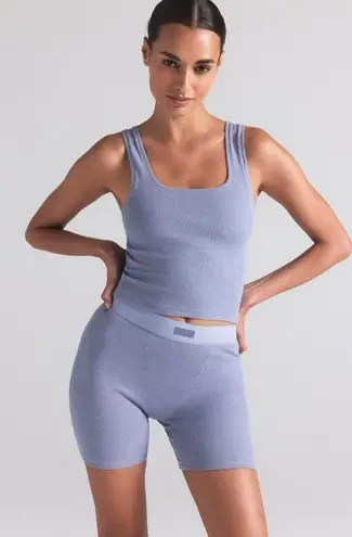 SKIMS Cotton Rib Boxer in Slate, Size Large