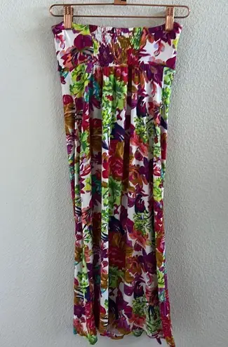 Cosabella Floral Tie Neck Dress Stretchy Super Soft Vacation Tropical XS