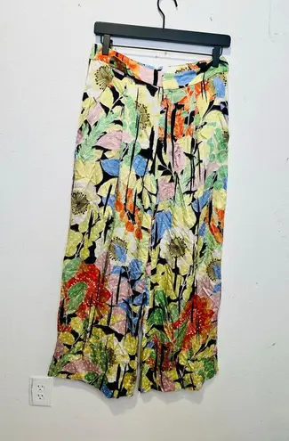 Equipment Multicolor Floral 100% Silk Ultra-flowy Lorin Wide Leg Trousers Size 2