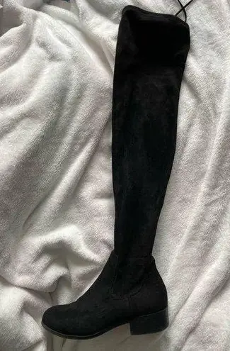 Forever 21 Over the knee black boots (small heel) from  size: 7.5