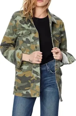 Mother Loose Camo Cotton Linen Blend‎ Jacket EUC Size XS