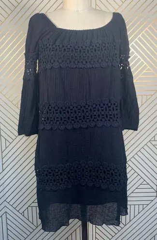 Bailey 44 Mykonos Crochet Dress in Black