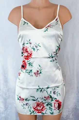 Boutique White & Multi-Colored, Floral, Lingerie Slip