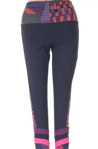 Farm Rio Women's Abstract Leggings, Abstract Patches, Black Print, S