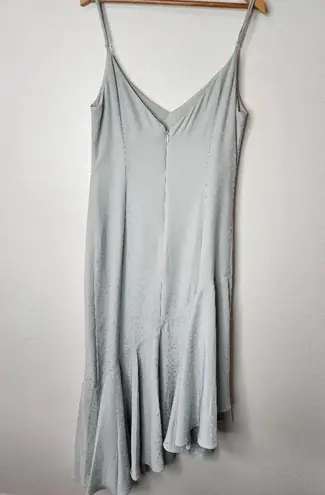 WAYF Clayton Asymmetrical Slip Dress Light Blue size M NWT