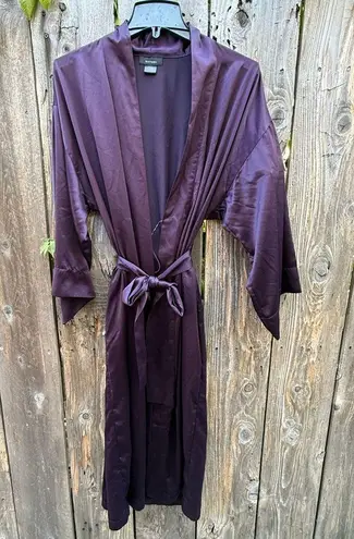 Natori Deep Purple Silky Long Robe Women’s Size Extra Small