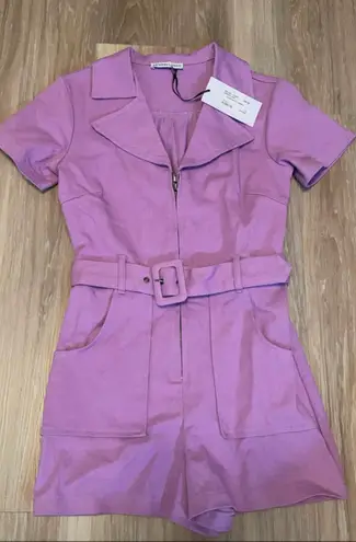 Uniquities Purple Denim Romper