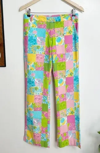 Lilly Pulitzer Vintage  Patchwork Straight Leg Pants size 2