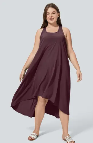 Halara Breezeful RacerPocket High Low Flowy Midi Quick Dry Casual Dress Size XL