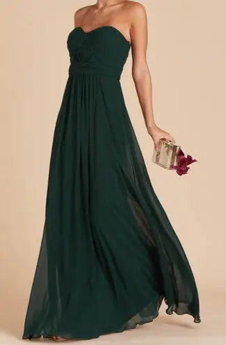 Birdy Grey NEW Grace Covertible Chiffon Maxi Dress in Emerald Green Large