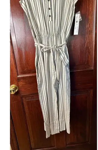 NWT Tribal Femme Petite Small Cream Striped Jumpsuit Tan Size undefined