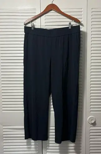 J.Jill  Fit Navy Blue Relaxed Culotte Pants Size L