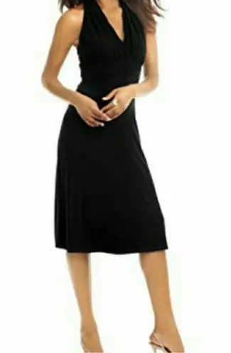 Evan Picone Black Empire Waist Cocktail Dress Size 16