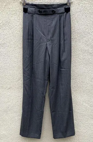 Helmut Lang NEW Hi Waist Paperbag Gabardine Pants 10 Grey