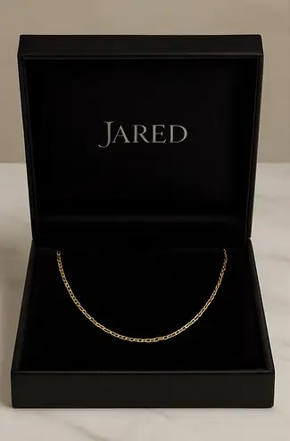 14K Yellow Gold Solid Figaro Chain Necklace – 20” Length, 1.9mm Width (NIB)