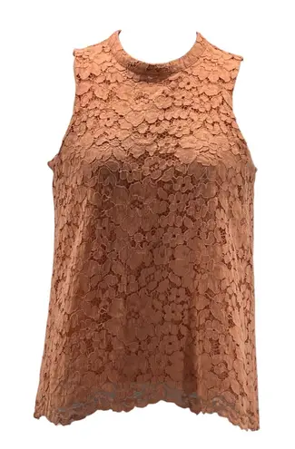 Rose + Olive Lace Top Size Large Peach